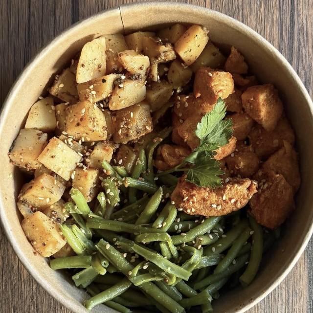 Poulet, patate & haricots verts